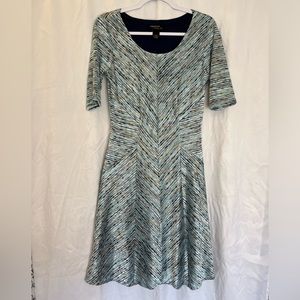 Signature by Robbie Bee Blue Multicolor Dress